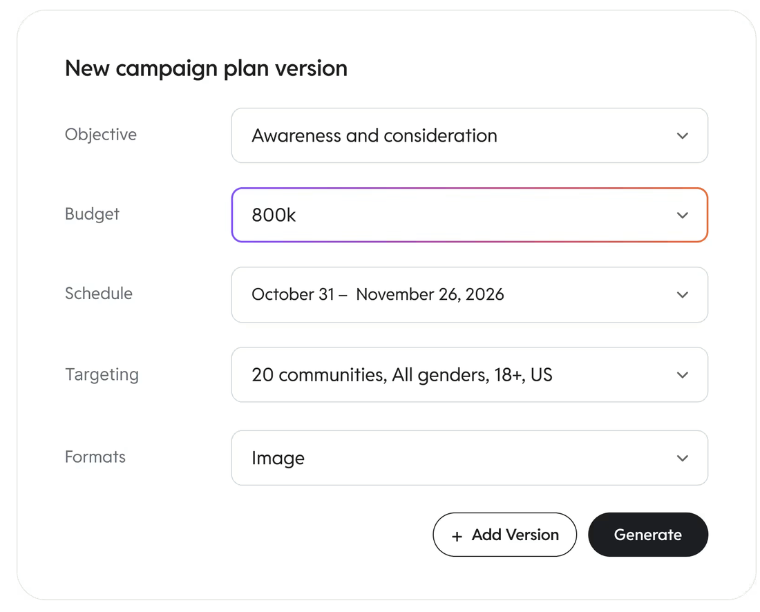 Use Reddit's campaign planner before launching a campaign